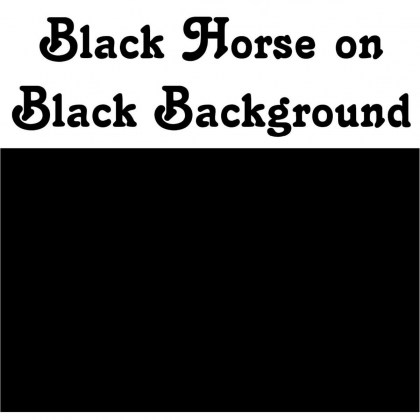 Black Horse on Black Background - Another Unusual Art T-Shirt